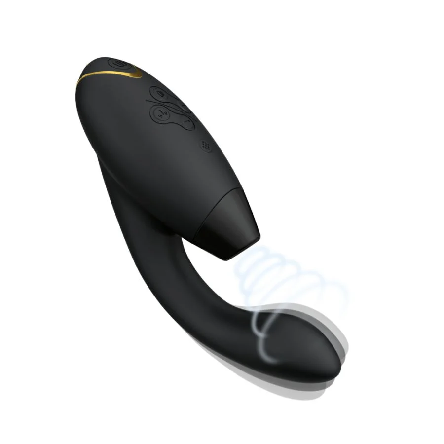 Womanizer Duo 2 陰蒂吸啜 + G點震動器 - 黑色