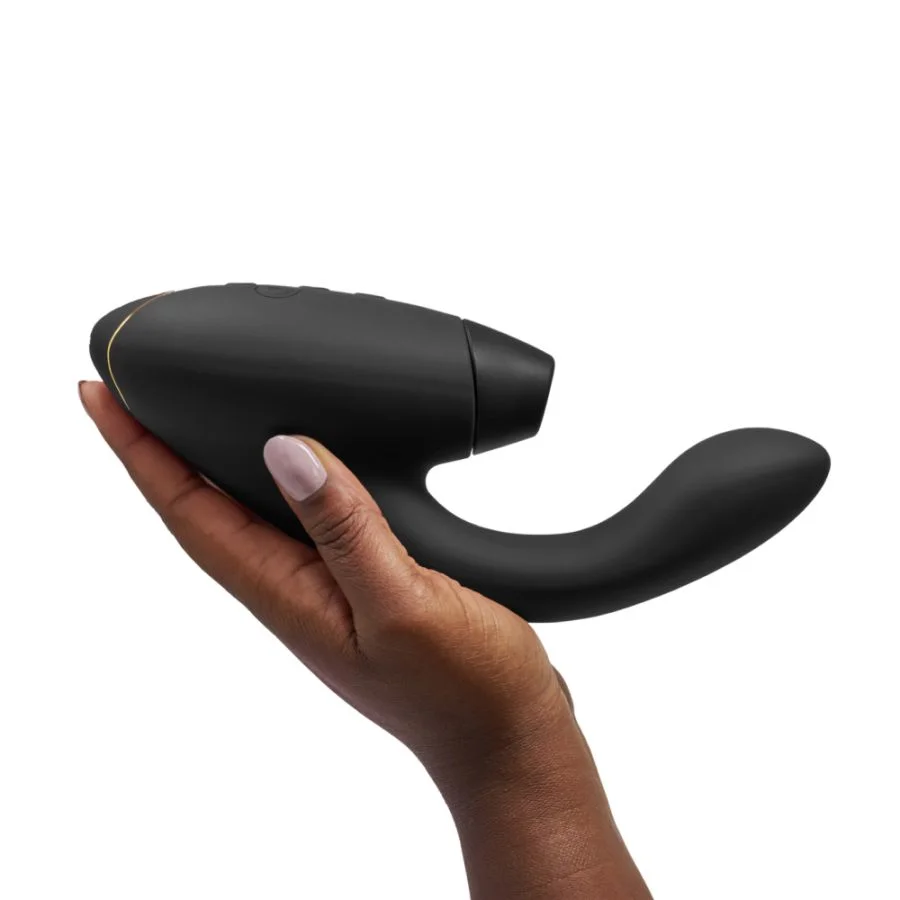 Womanizer Duo 2 陰蒂吸啜 + G點震動器 - 黑色