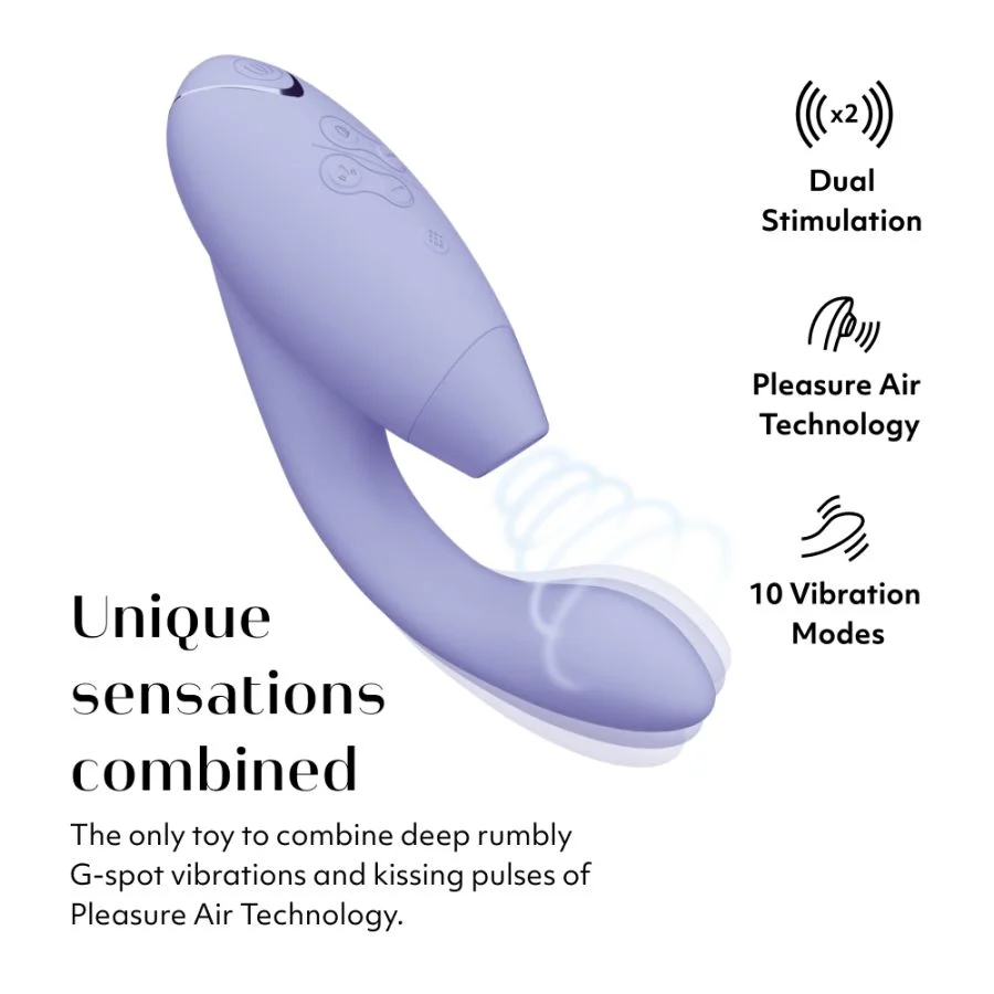 Womanizer Duo 2 陰蒂吸啜 + G點震動器 - 淺紫色