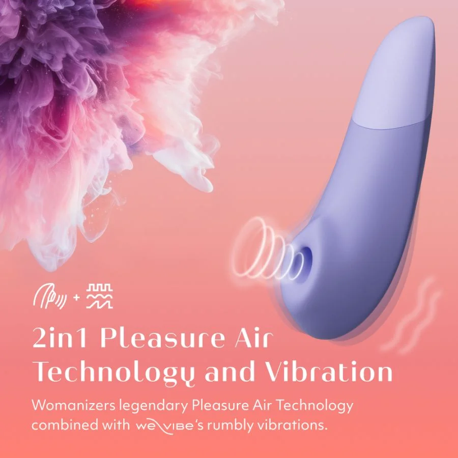 WOMANIZER - Enhance 2合1陰蒂震動吸啜器(黑色/粉色/紫色)