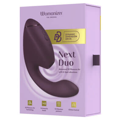 Womanizer - Next Duo 3D 陰蒂吸啜及G點按摩器 (暗粉/暗紫/黑色)