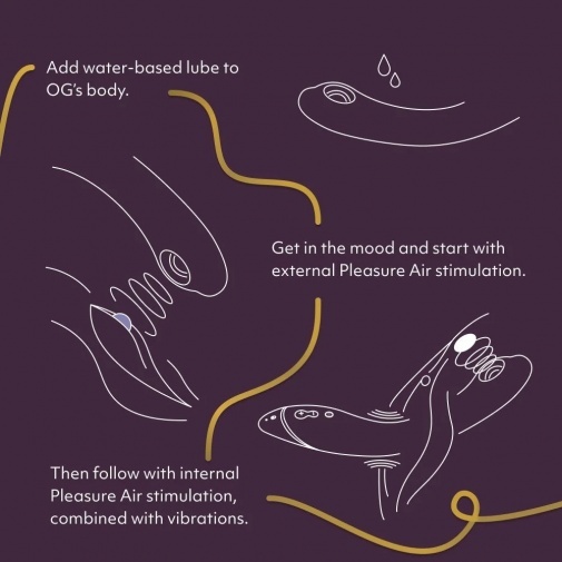 Womanizer OG Pleasure Air G 點吸啜震動按摩棒 紫紅色