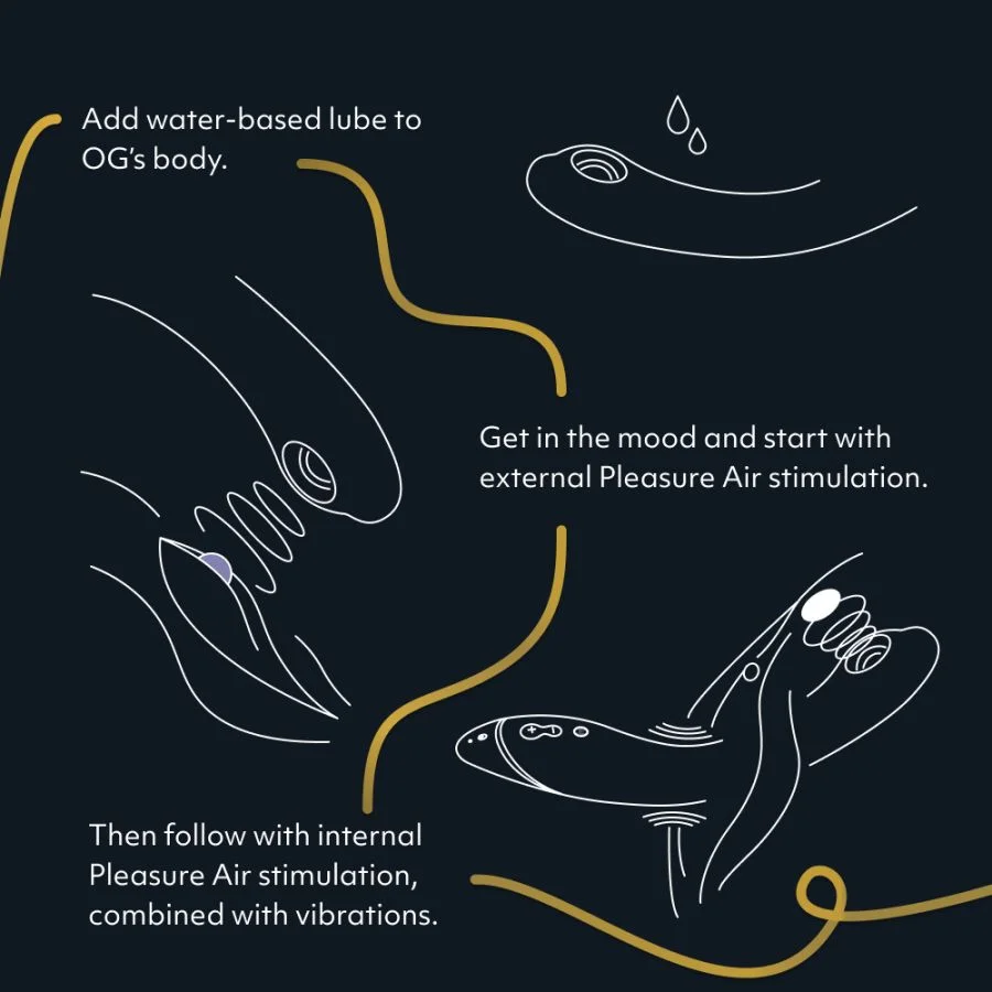 Womanizer OG Pleasure Air G 點吸啜震動按摩棒 深灰色