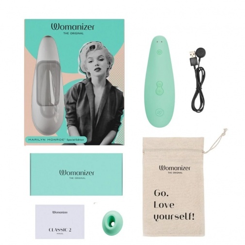 Womanizer 瑪麗蓮夢露特別版 Classic 2 陰蒂吸啜器 - 薄荷綠