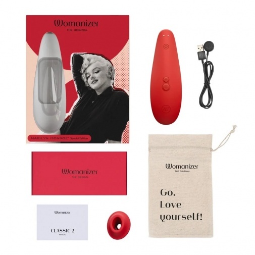 Womanizer 瑪麗蓮夢露特別版 Classic 2 陰蒂吸啜器 - 鮮紅色