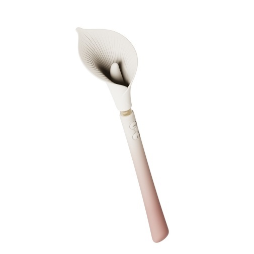 Zalo - Calla 雙端柔軟花瓣震動器 - 櫻花粉紅色