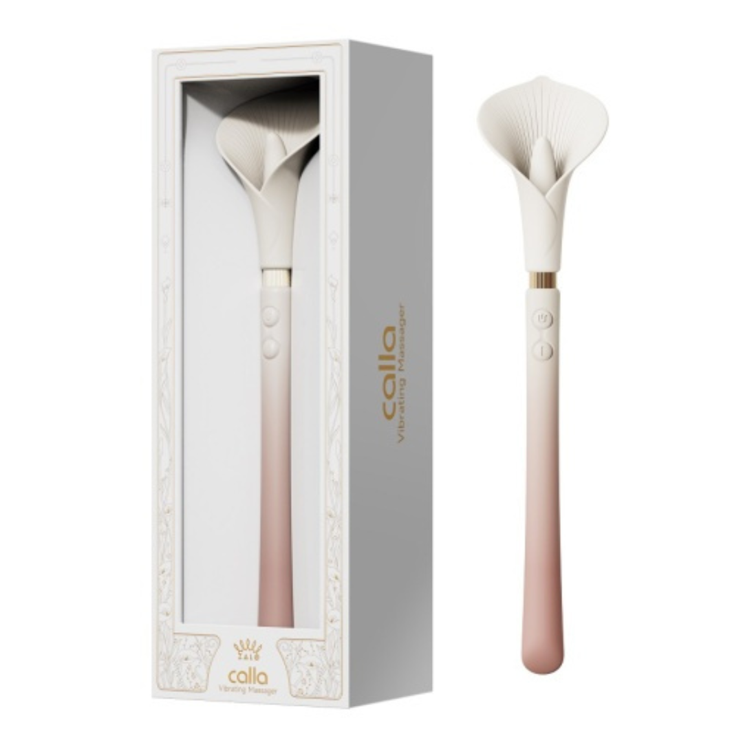 Zalo - Calla 雙端柔軟花瓣震動器 - 櫻花粉紅色