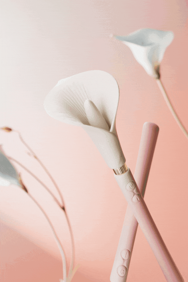 Zalo - Calla 雙端柔軟花瓣震動器 - 櫻花粉紅色