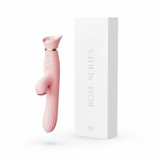 Zalo - Rose Rabbit Vibrator 吸吮震動棒 粉色