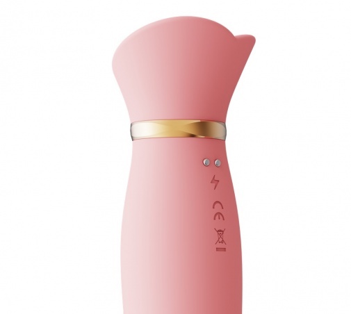 Zalo - Rose Rabbit Thruster 吸吮伸縮震動棒 - 粉色